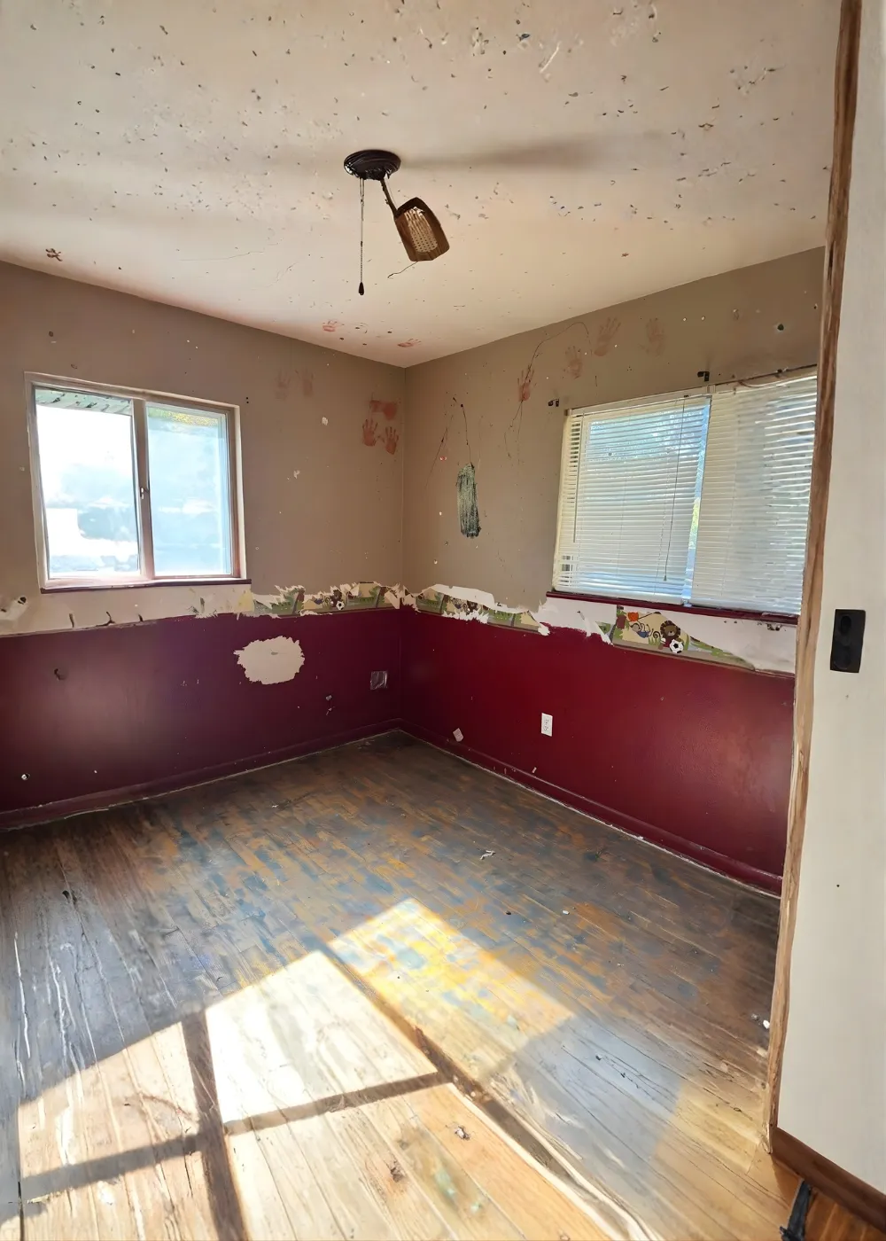 Run-down building interior before renovation