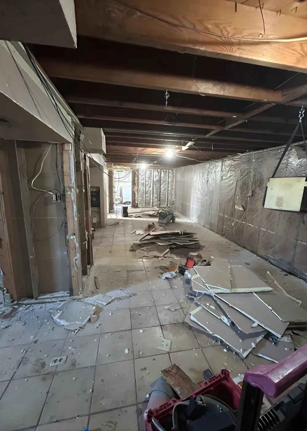 Interior renovation work in progress